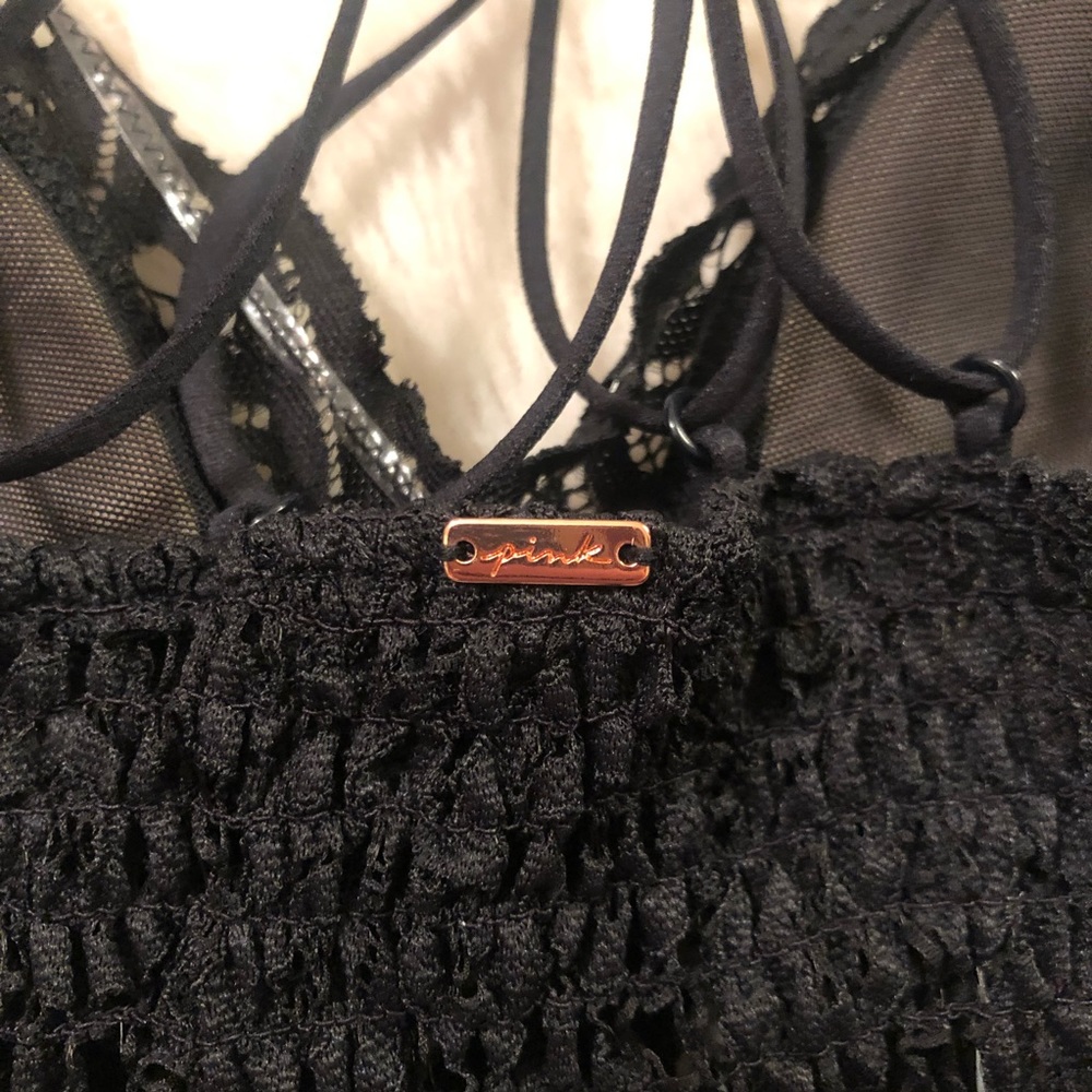 VS Pink Lace Strappy Bralette - Picture 4 of 5